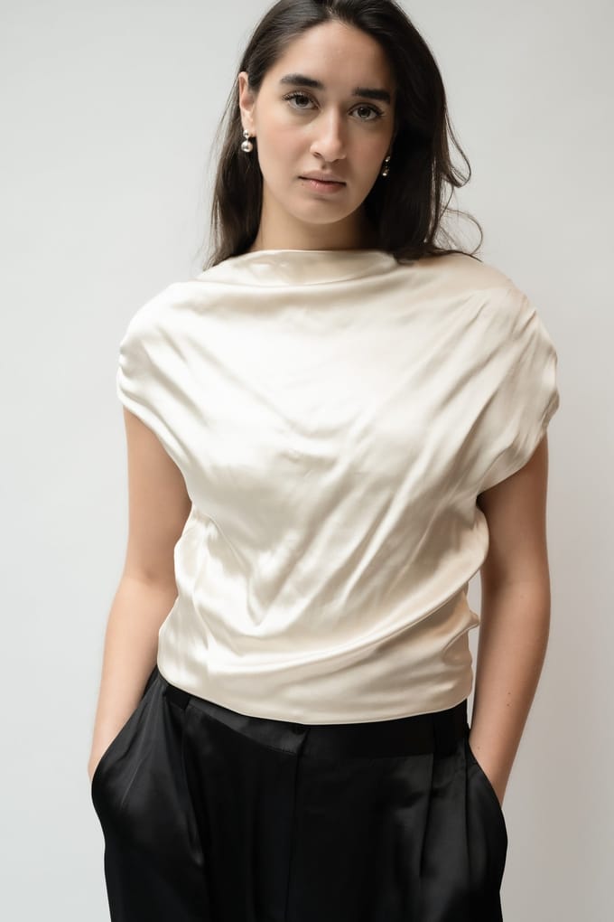 VIVEH Adhara Top Champagne Taglia: 36 | Magliette intime Outlet | Donna | Bianco