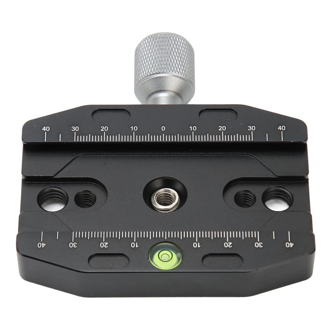 Adaptateur de fixation pour trépied d'appareil photo, plaque à dégagement rapide, usinage CNC, avec 2 niveaux à bulle pour reflex numérique