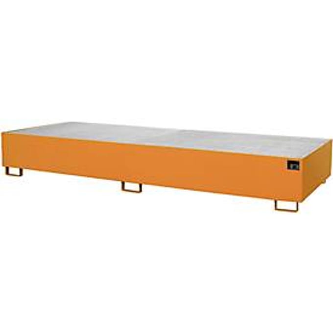 Stellinglekbak type RW/GR 3600-3, met rooster, oranje RAL2000