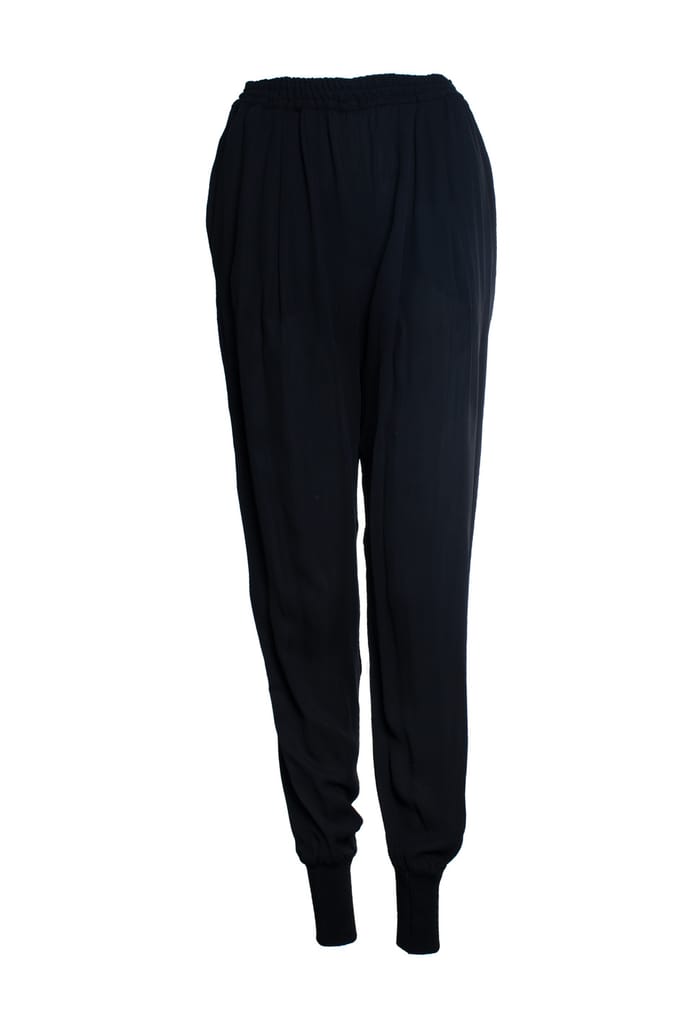 Stella McCartney, zwarte sportieve sheer pantalon
