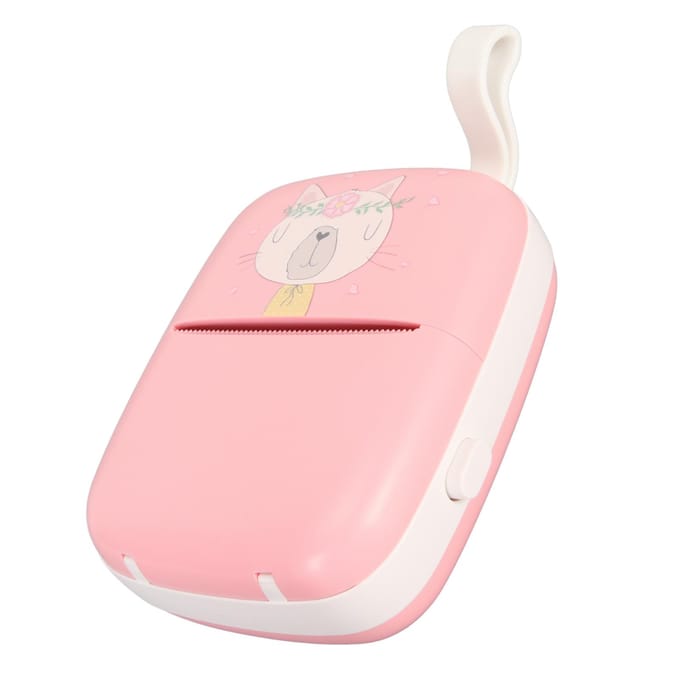 Zakformaat Thermische Printer met 3 Rollen Papier Notities Labelmaker Mini Fotoprinter Ingebouwde Batterij blauw