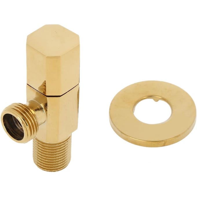 Robinet d'arrêt d'eau chaude/froide en laiton, Valve d'angle, salle de bains, toilettes, mitigeur, accessoire de douche beige