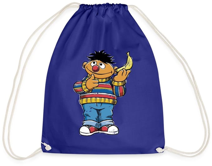 Sesamstraat Ernie Banana Telefoon Gymtas