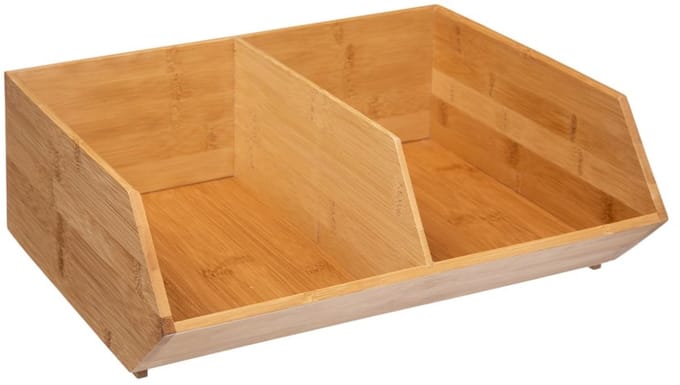 Bamboe bakje large (voordeelbundel) Five® - Hout - Stapelbaar
