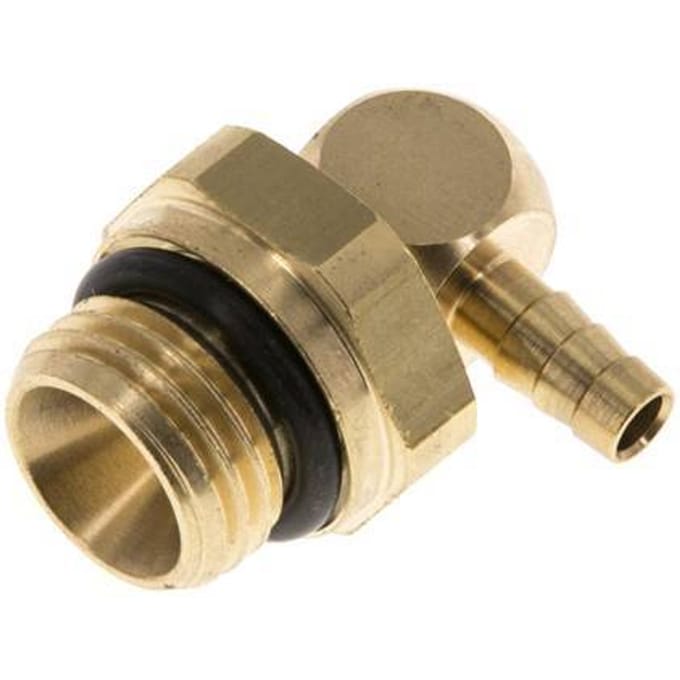 4 mm & G1/4'' Messing L-Slangpilaar Met Buitendraad NBR Afdichting Draaibaar