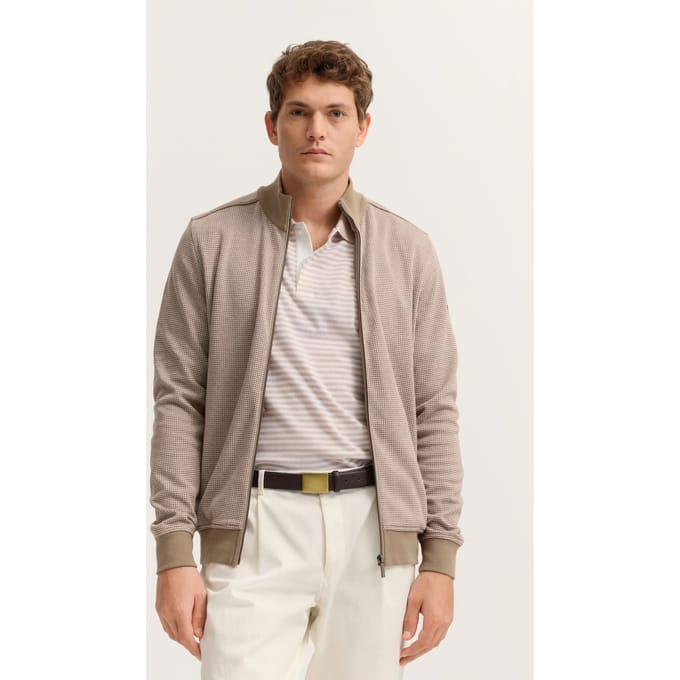 Bugatti Herren Sweatjack in jacquarddesign Modern Fit