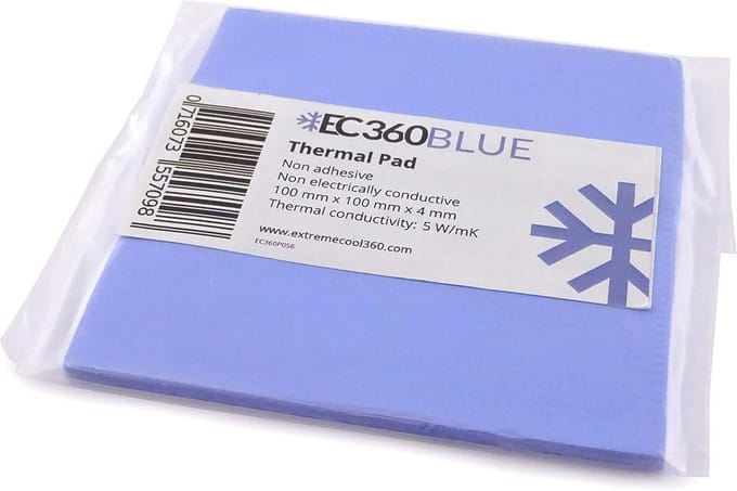 Thermische Pad - Koelpads - Warmtebeheer Componenten - Goede Warmtegeleiding - 100x100x4mm - Blauw