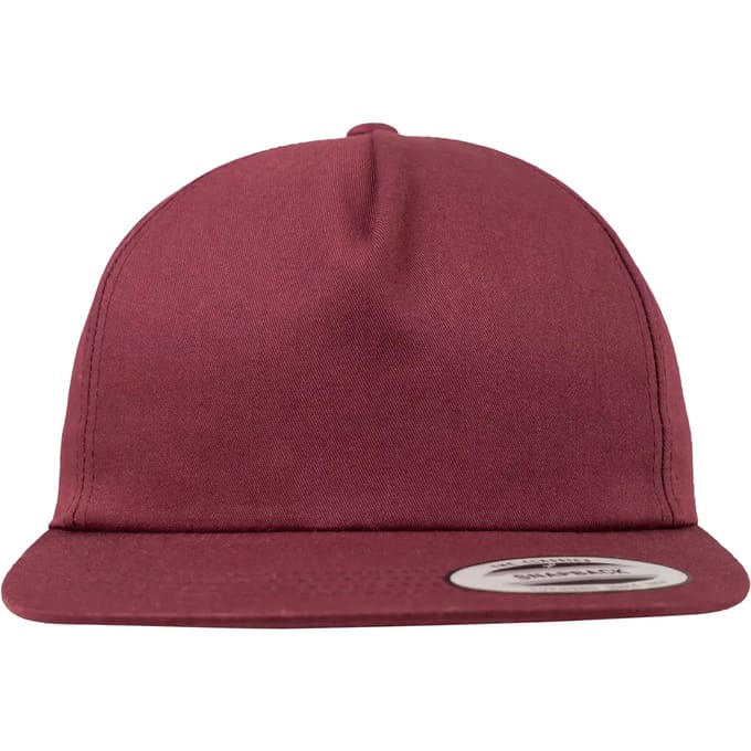 Flexfit - Unstructured 5-Panel Snapback maroon one size Snapback Pet - Rood