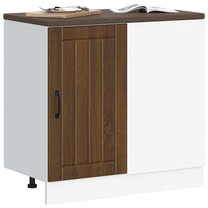 vidaXL - Onderkast - Lucca - bewerkt - hout - bruin - eikenkleur