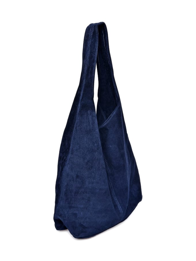 Anna Luchini Blauw   Rundleer Tas