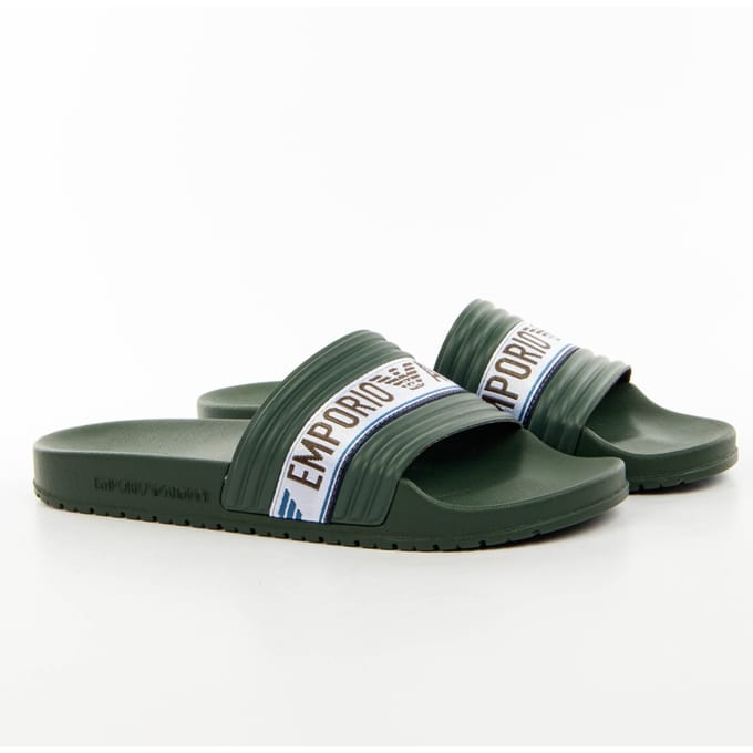 Emporio Armani herenklompen met adelaarsmotief