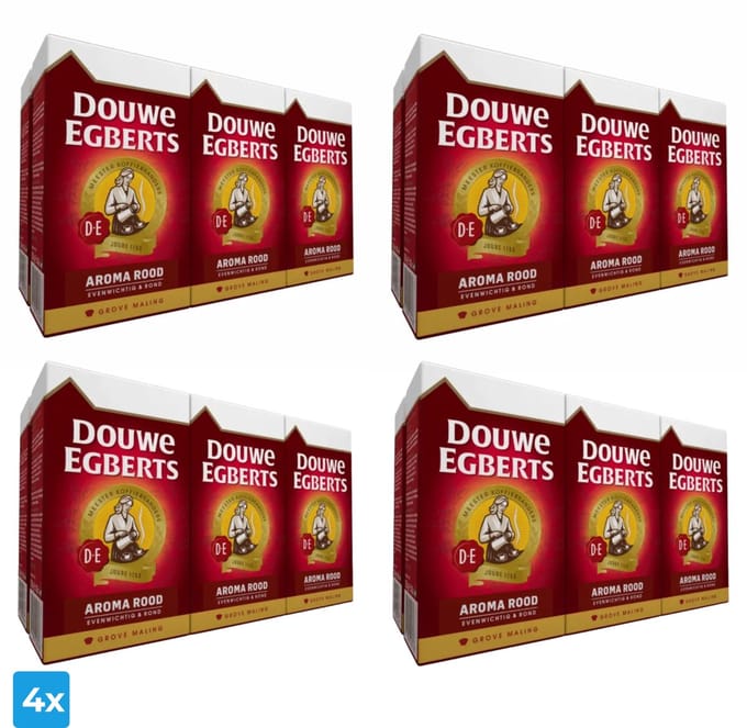 4x Douwe Egberts Aroma Rood Grove Maling (6x 500gr)