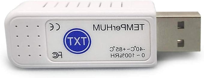 Hygrometer Thermometer - PC Sensor - Omgeving Meten - USB Aansluiting - 449 x 16 cm - Zilver