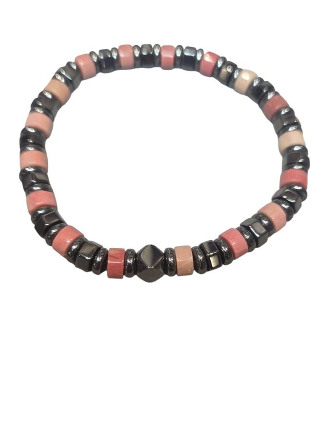 Armband aardbeien kwarts en hematiet