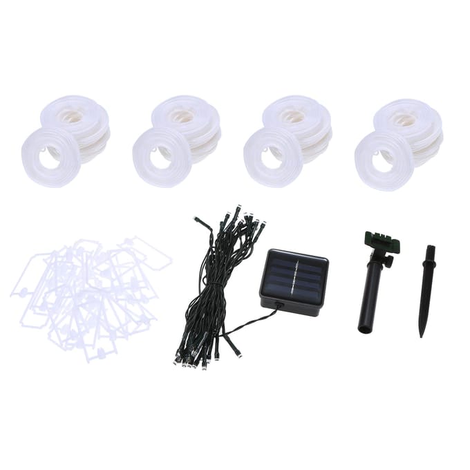 8 Meter/26.2 Ft 40 LED's Op Zonne-energie Feeën Slingers Lichtslinger Gazonlamp met Constant wit