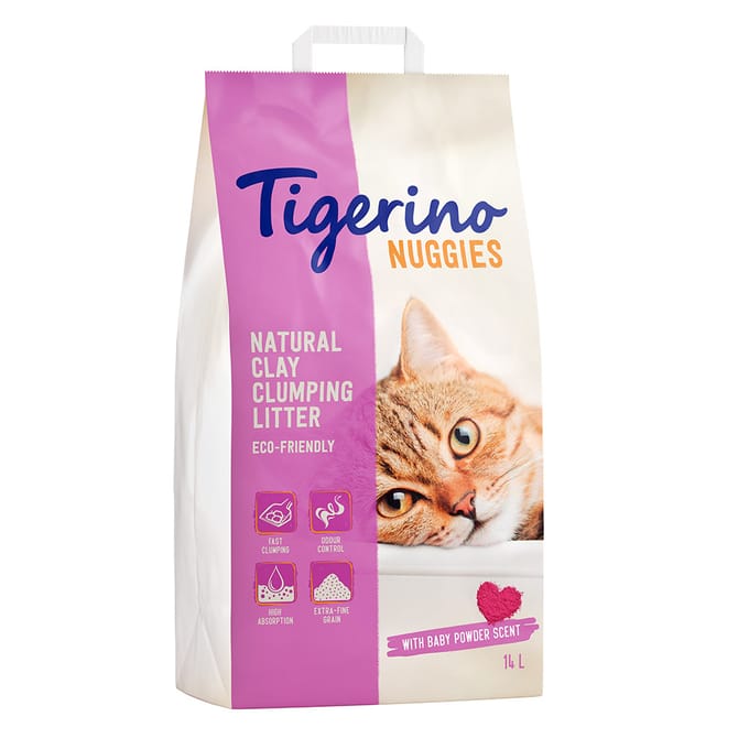 2x14l Nuggies Babypoedergeur Tigerino Kattenbakvulling