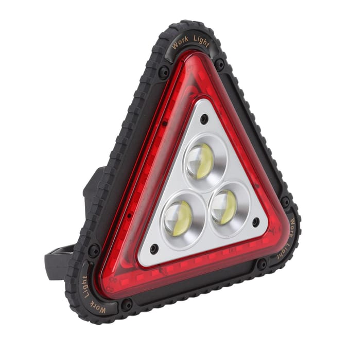 COB Werklamp Driehoek Multifunctioneel Waarschuwing Rood Schijnwerper USB Opladen Autoreparatie gray