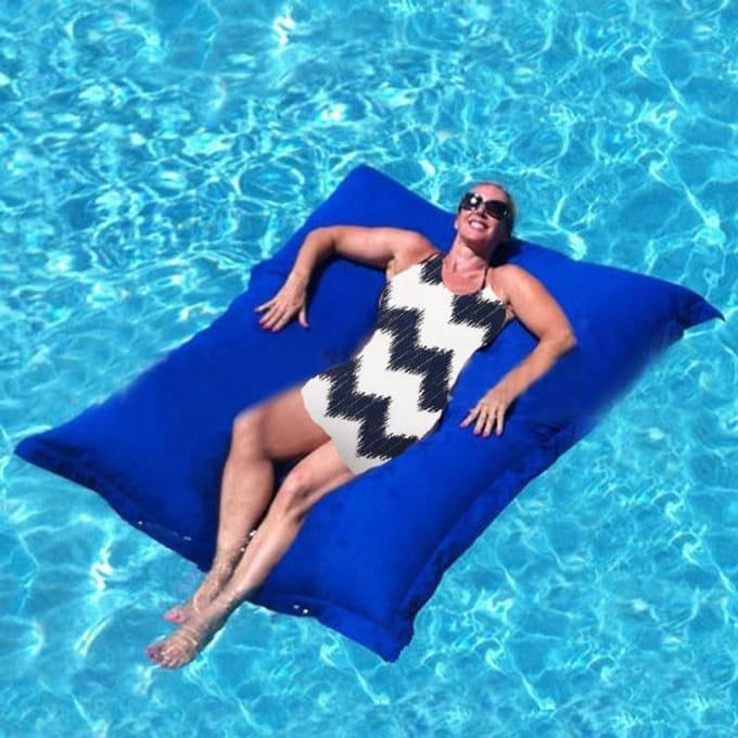 Zitzak Stoel - Zitkussen Kussen - Ontspannen Buiten - Waterdicht Polyester - 180x140 cm - Blauw