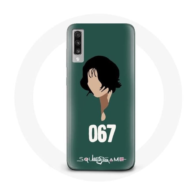 Coque - MANIACASE - Samsung Galaxy A70 - Souple - Vert - Fanart dessin de visage