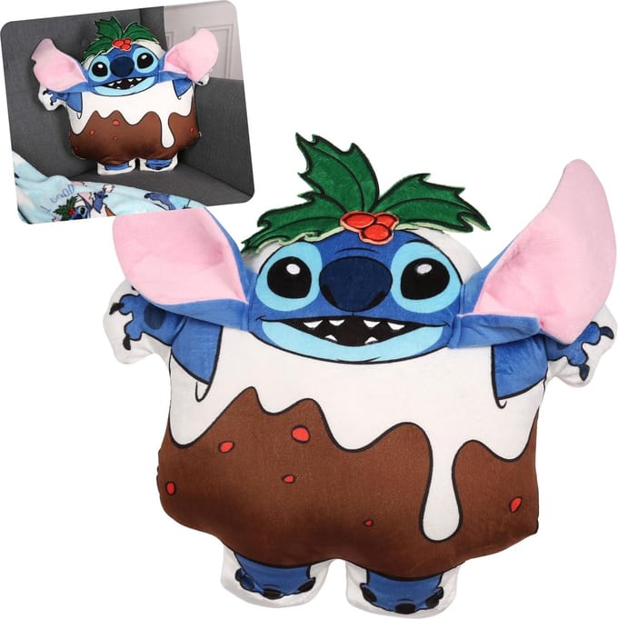 DISNEY Stitch Kerst Sierkussen, Zacht 25x35 cm OEKO-TEX