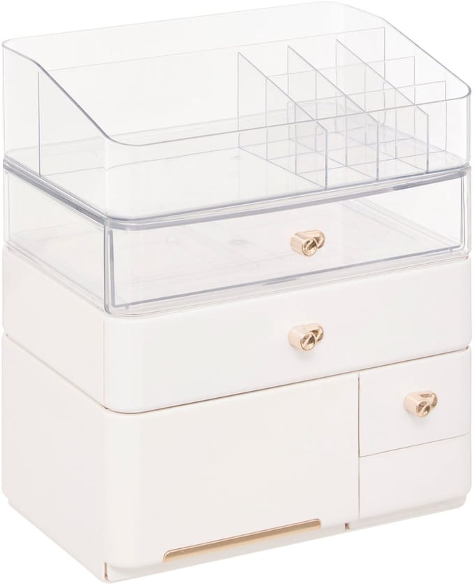5Five Opberger Sara 5L/4 vakken - Organizer - 23x17x27cm - Wit