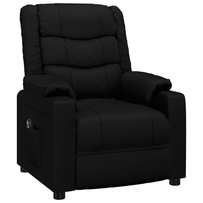 vidaXL - Fauteuil - elektrisch - verstelbaar - kunstleer - zwart