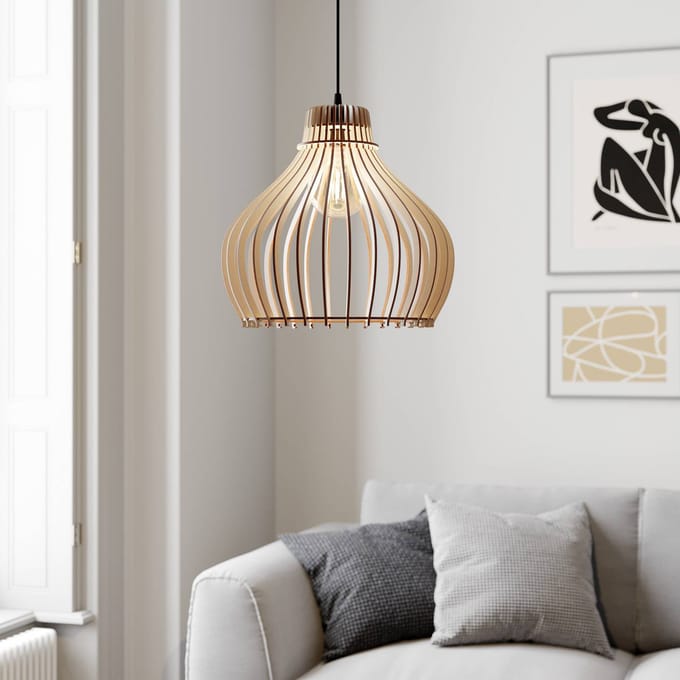 TEMAR LIGHTING Hanglamp Barrel 1-lamp, Ø 38 cm