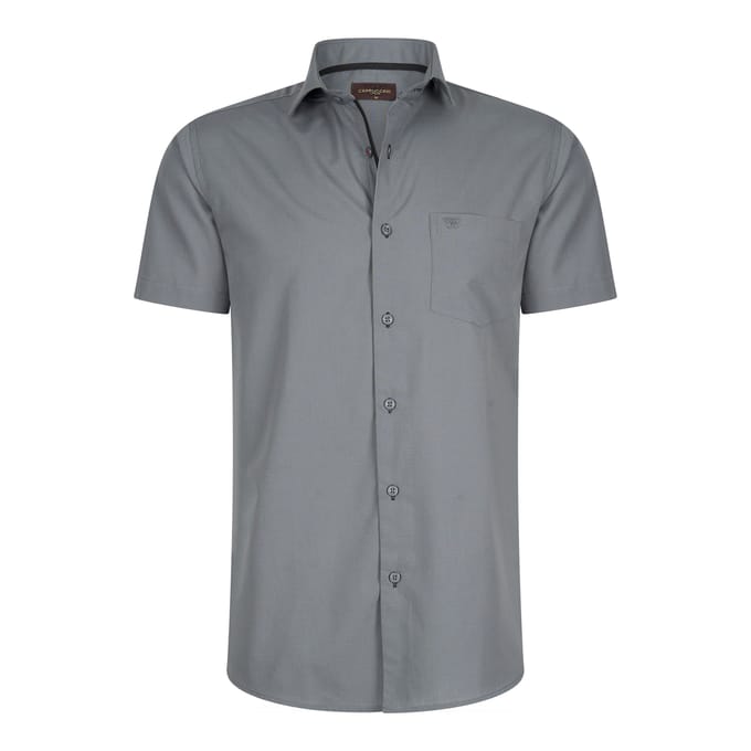 Cappuccino Italia - Heren Overhemden Palermo - Grijs - Maat 3XL