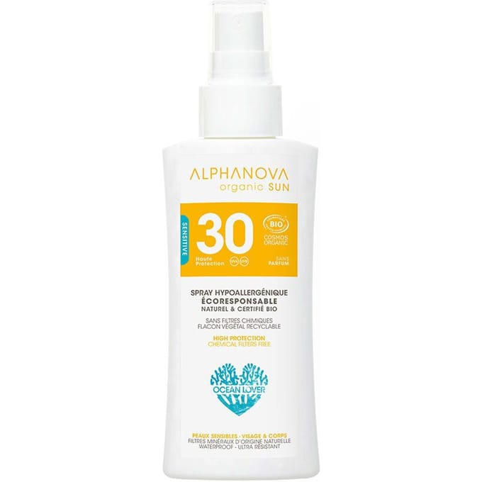 Alphanova SUN Vegan BIO SPF 30 Spray TRAVEL Gevoelige Huid
