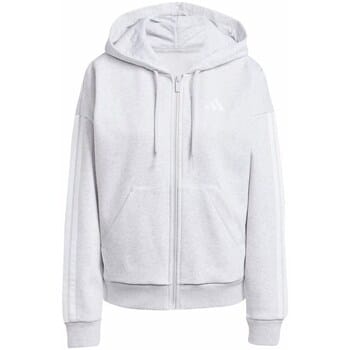 Adidas Essentials 3 Stripes Fleece Sweatshirt Met Rits Wit M / Regular Vrouw