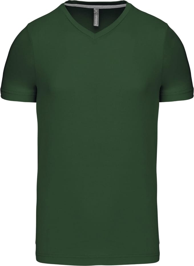 Kariban T-shirt V-hals korte mouwen K357 - Forest Green - M