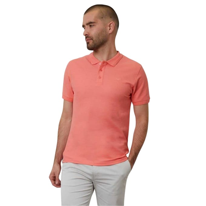 Threadbare Heren Malbork Korte Mouw Polo Shirt (Koraal)