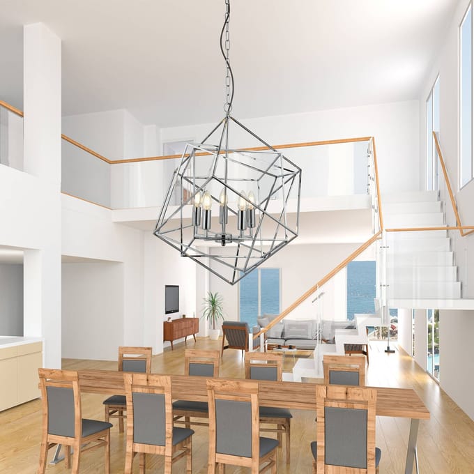 Searchlight Hanglamp Cube met kooikap
