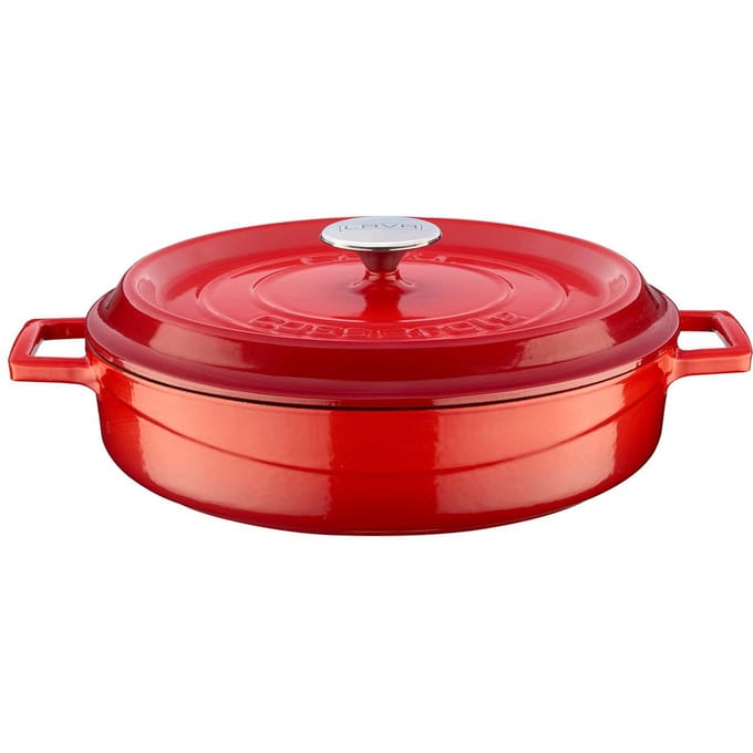 Lava Multi-Purpose Shallow Pot Trendy Red, Diameter (Ø) 28 cm rood