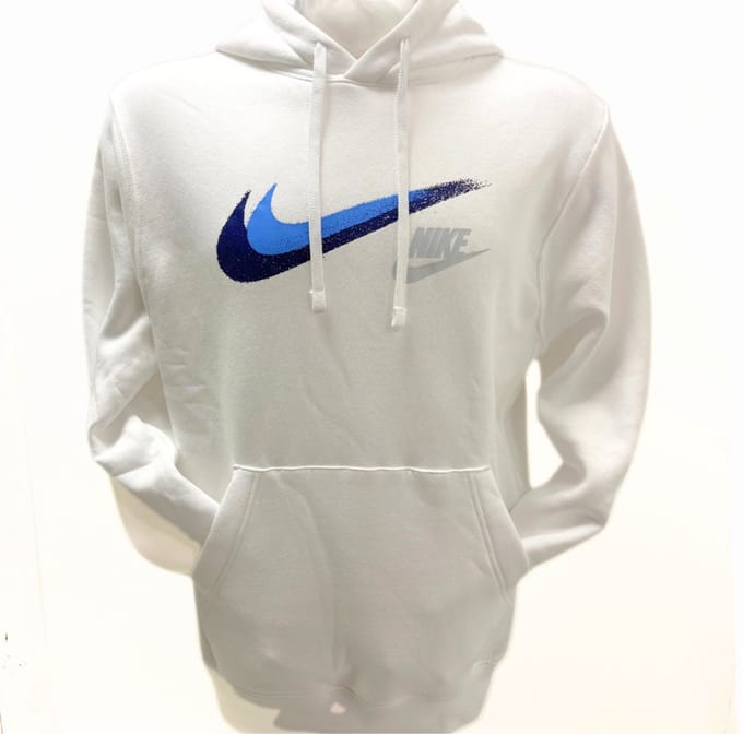 Nike Sportswear Pullover Fleece Double Swoosh (Wit) - Maat S