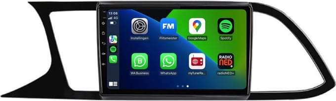 Carplay autoradio voor Seat Leon | 2013 t/m 2018 | Android 13 | Draadloos Apple Carplay & Android Auto | 2GB + 32GB | 8-Core processor | Davilon | 2025 model | 2013 2014 2015 2016 2017 2018 | Bluetooth & Wifi