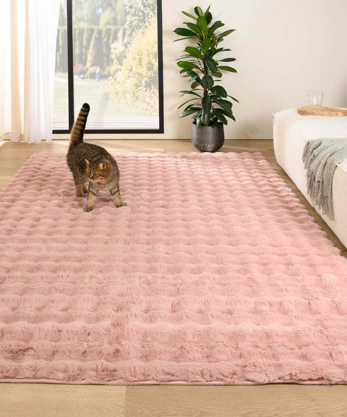 Fluffy loper - Cloud roze 80x250