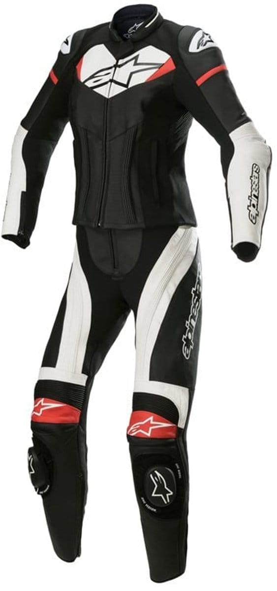 Alpinestars Stella Gp Plus 2 Pc lederen pak Zwart Wit Helder Rood - Racepak