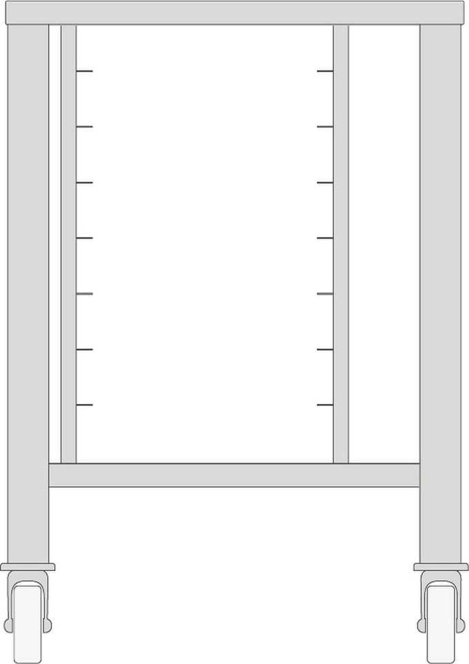 Table with Wheels for Steamer 5X 2/3 GN