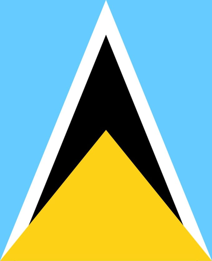 Vlag Saint Lucia 70x100cm - Spunpoly