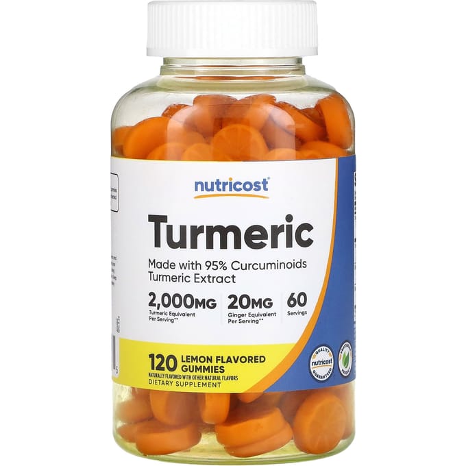 Nutricost, curcuma, citron, gommes 120 pièces