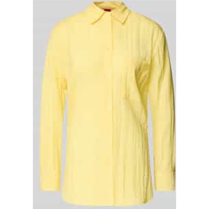 Regular fit overhemdblouse in kreuklook, model 'Elodina'