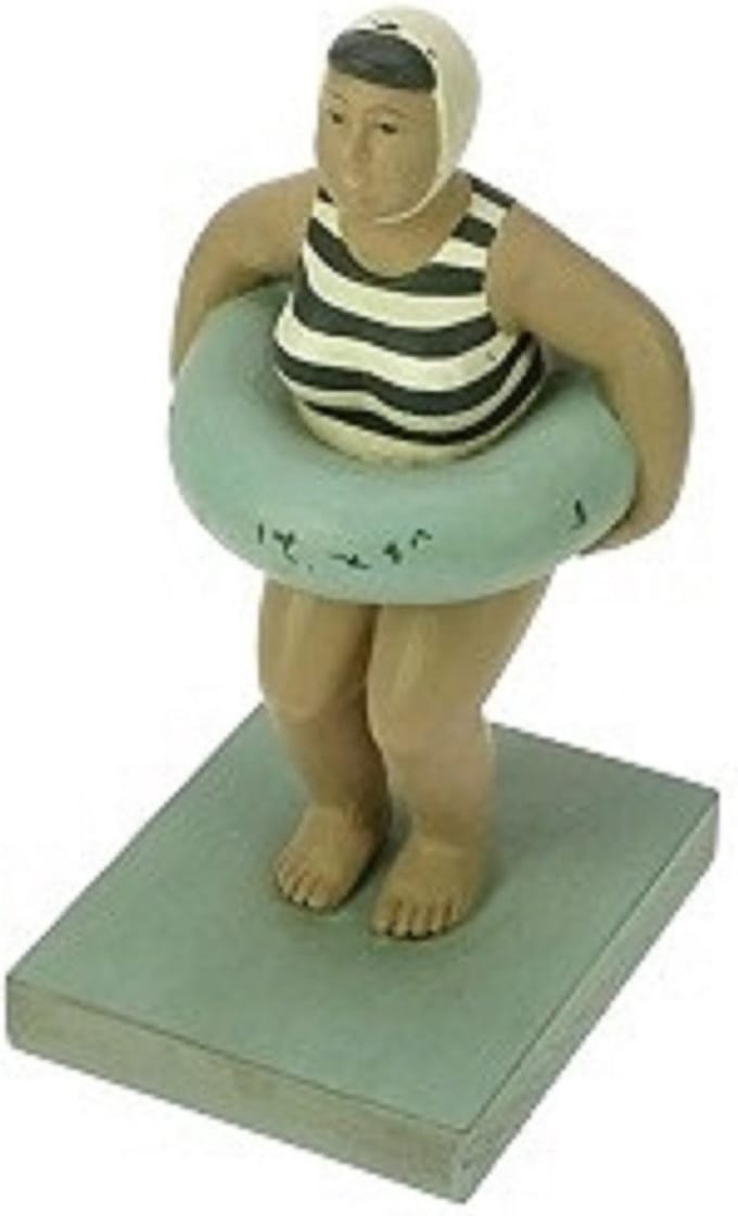 Dikke Dame met zwemband 10x10x20cm