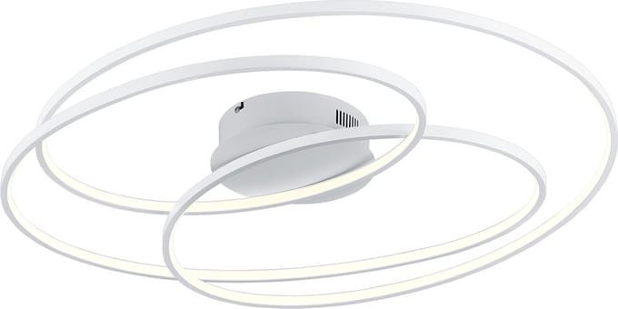 LED Plafondlamp - Torna Gilo - 50W - Warm Wit 3000K - Dimbaar - Rond - Mat Wit - Aluminium