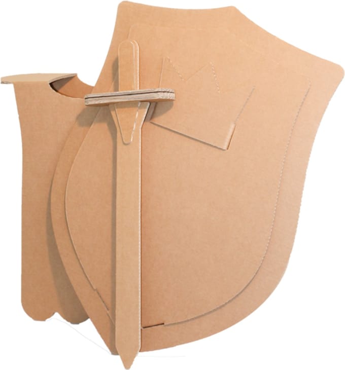 Kartonnen ridderpak - 58 x 17,5 x 62 cm - Kartent
