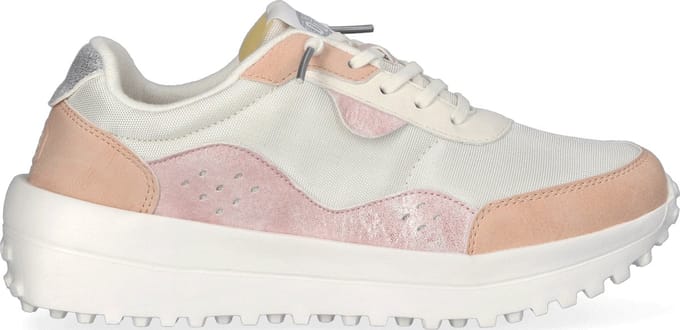 HEYDUDE - Hayden Shine Dames Sneakers Peach/White - Maat 38