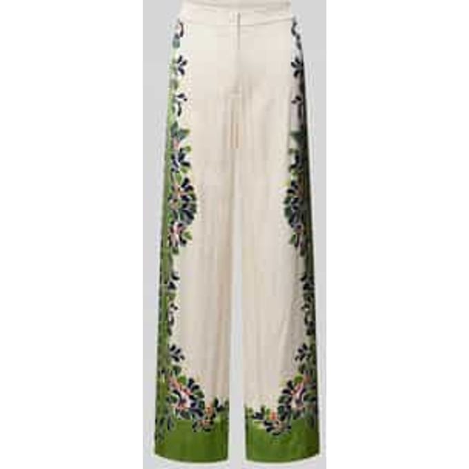 wide leg broek van viscosemix met steekzakken