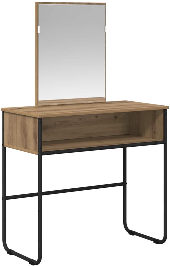 vidaXL - Kaptafel - Artisanaal - eiken - 81 - x - 40 - x - 131 - cm - Bewerkt - hout