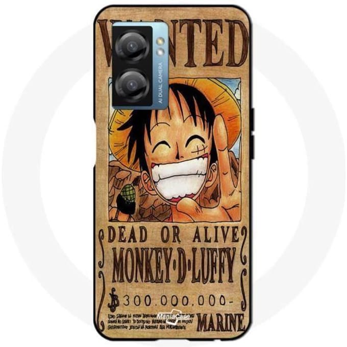 Oppo A77 5G hoesje One Piece Wanted Poster Monkey D Luffy