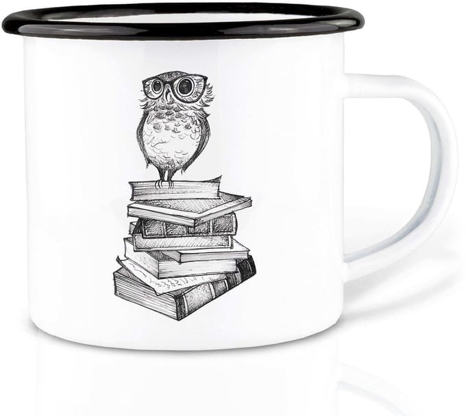Ligarti Handgemaakte emaille mok boekenuil 300ml